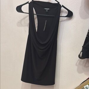 Express Black Asymmetrical Sleeveless Tank Top Size Small